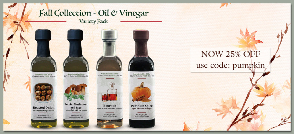 Georgetown Olive Oil Co. Fall Flavor Balsamics and Extra Virgin Olive Oil