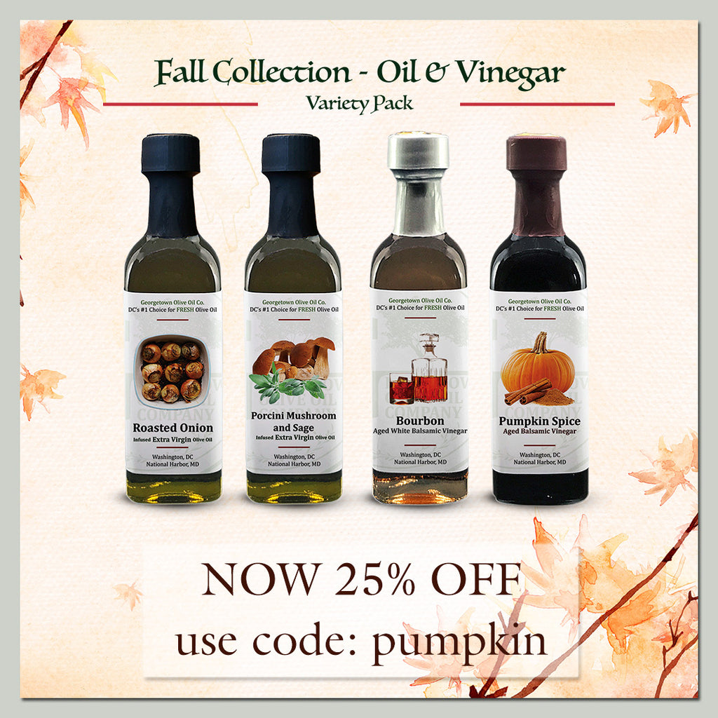 Georgetown Olive Oil Co. Fall Flavor Balsamics and Extra Virgin Olive Oil