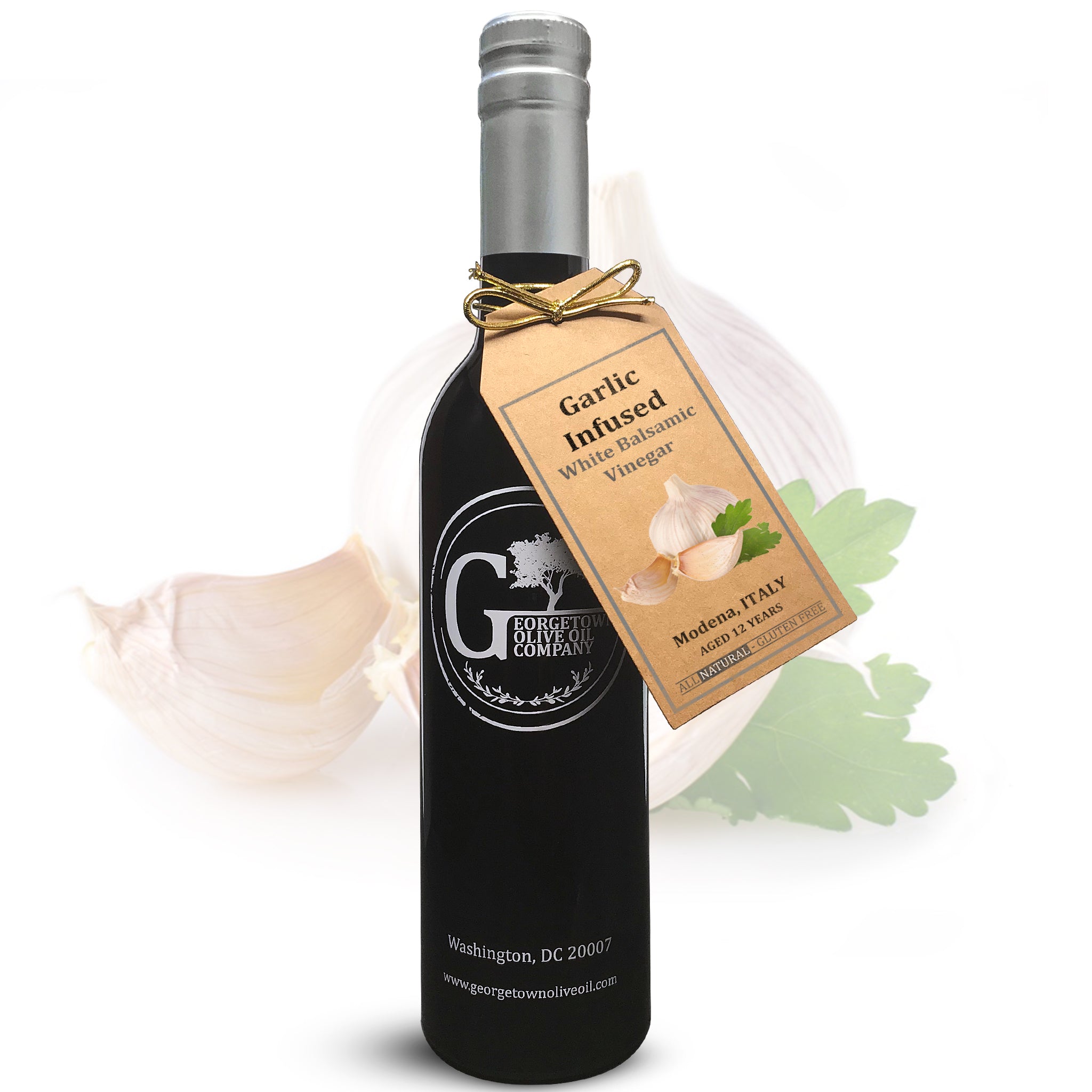 Garlic Infused White Balsamic Vinegar | Georgetown Olive Oil Co. Small - 200ml (6.7oz)